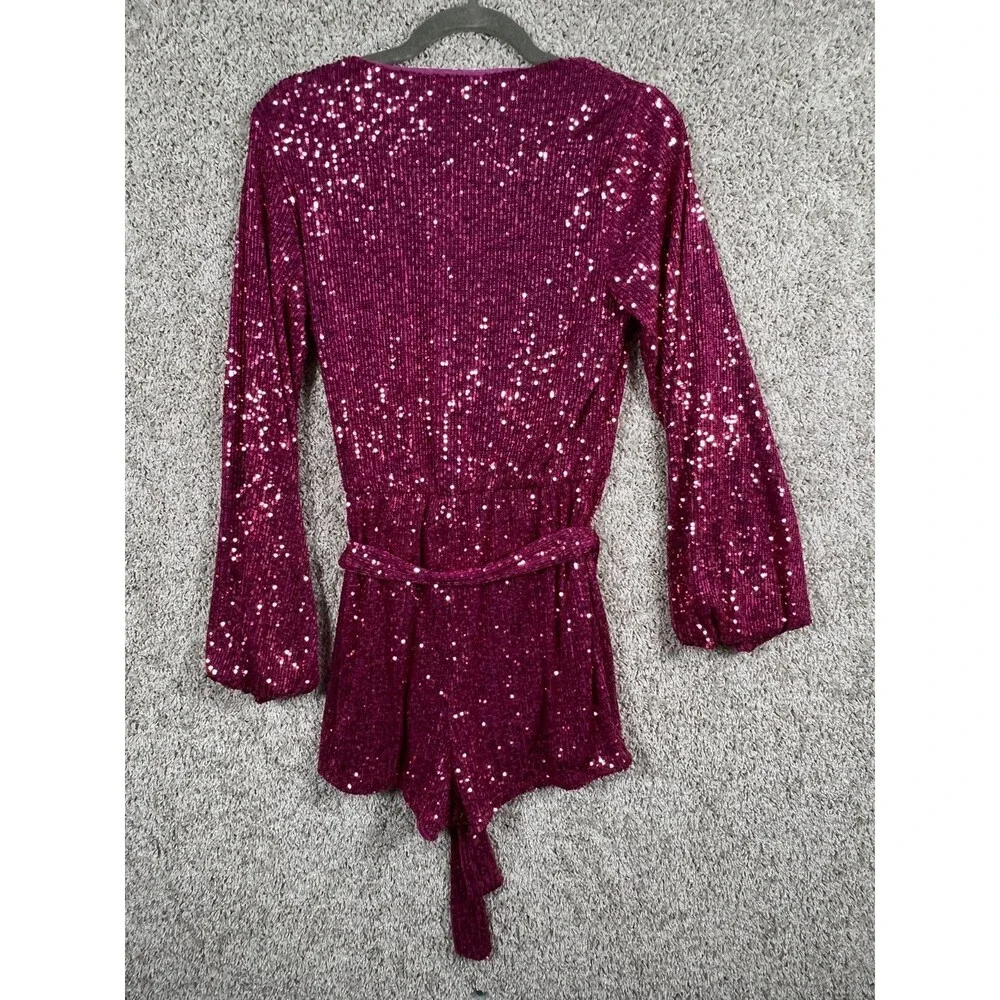 NEW Free People Christa Sequin Romper Size XS - Picture 6 of 10
